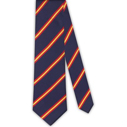 Corbata Seda Azul Marino Franjas Bandera de España
