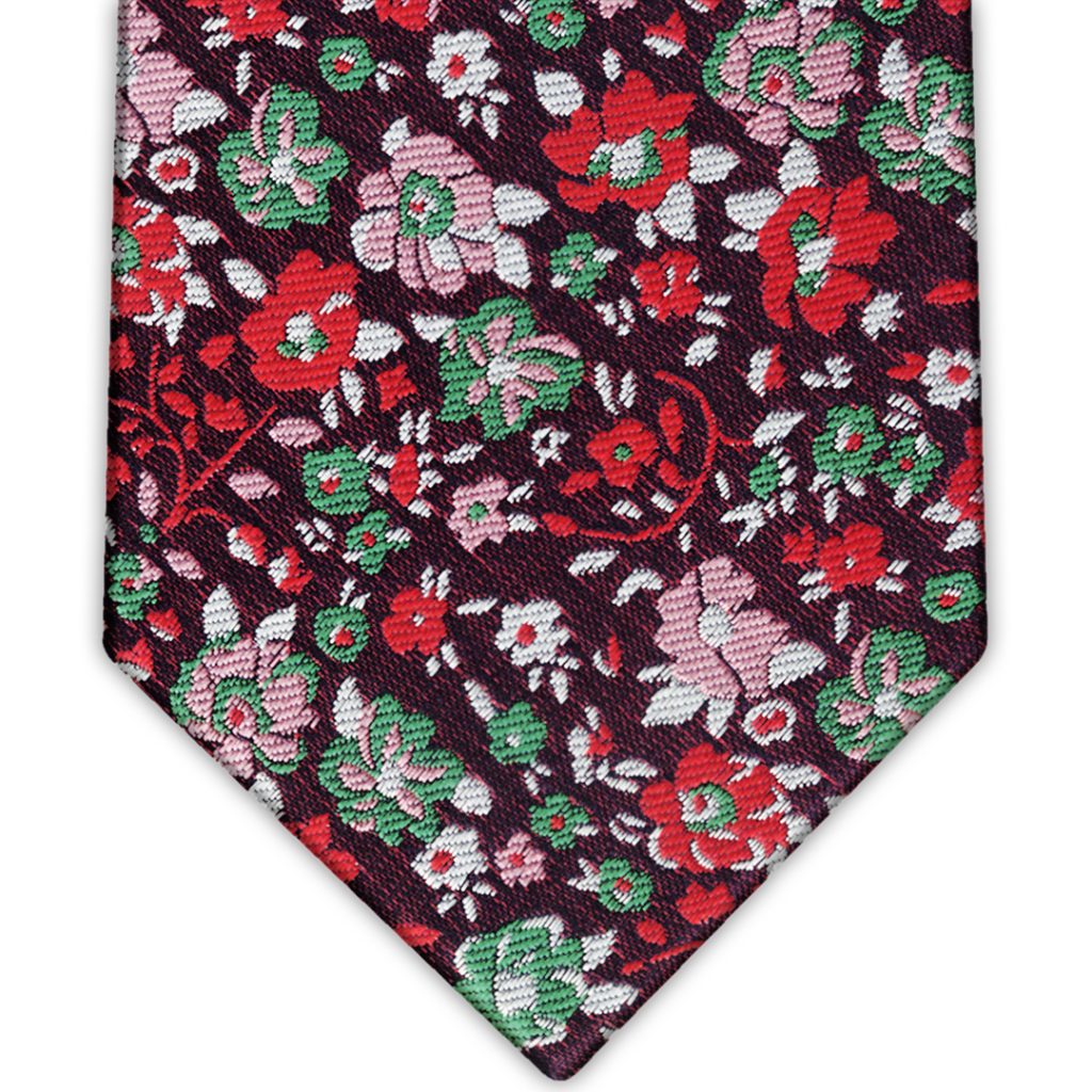 corbata con alegre diseño de flores en diferentes colores