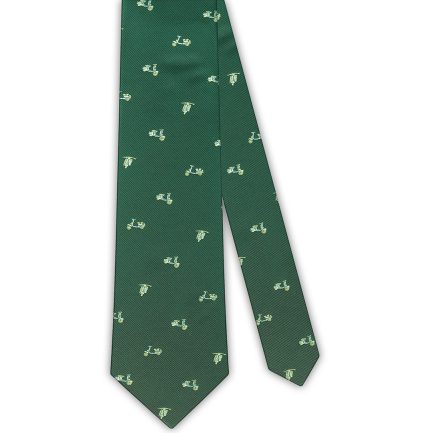 Corbata Seda Verde Motos Vespas