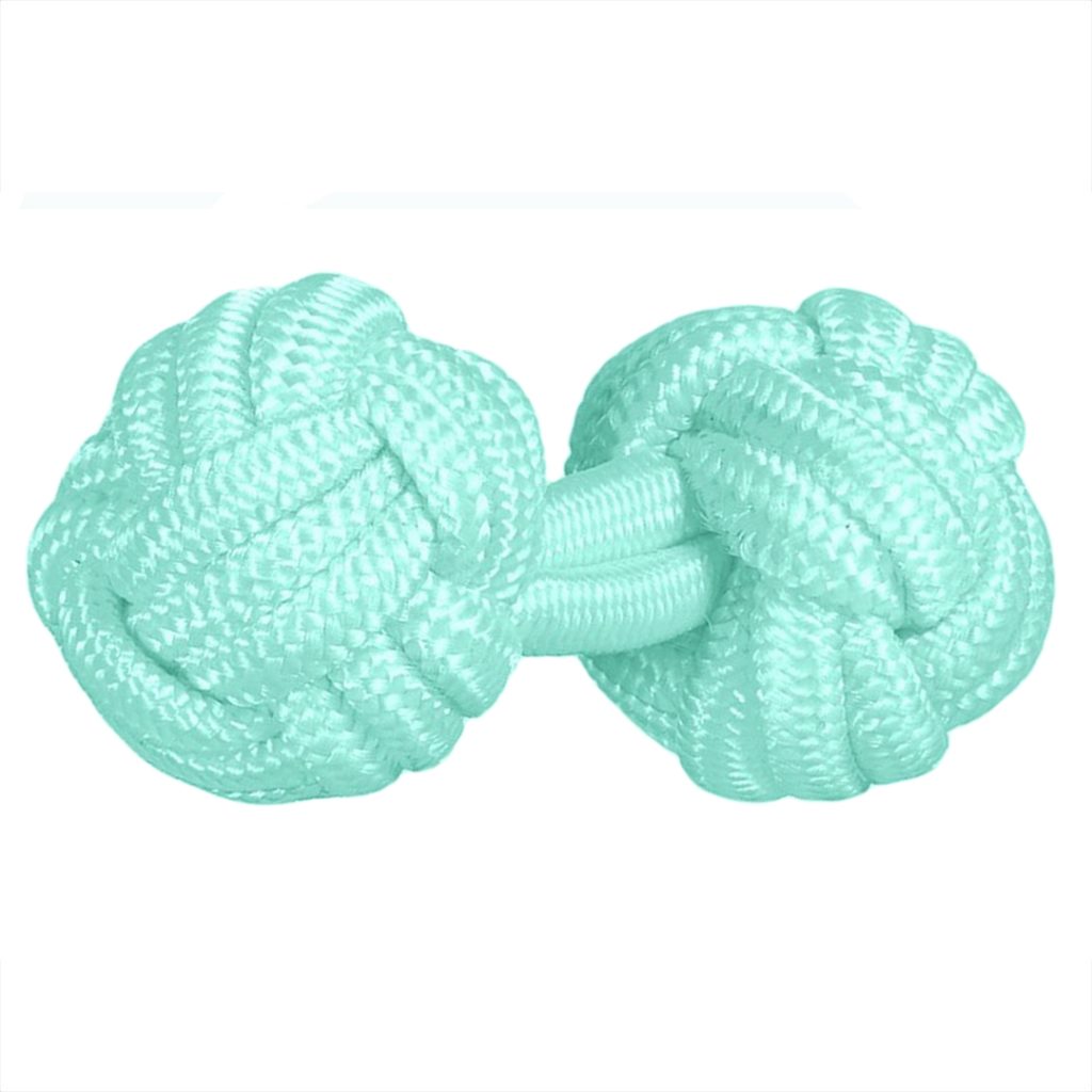 gemelos de pasamanería elasticos forma de bola en color aguamarina