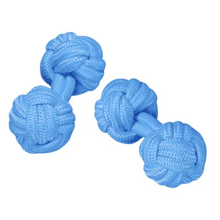 Gemelos Pasamanería Bola Color Azul