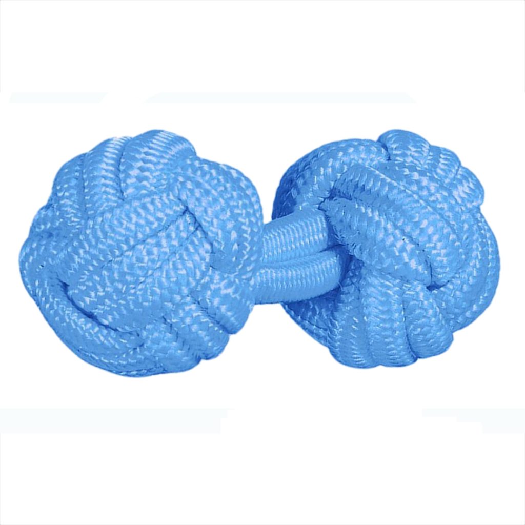 gemelos de pasamanería elasticos forma de bola en color azul