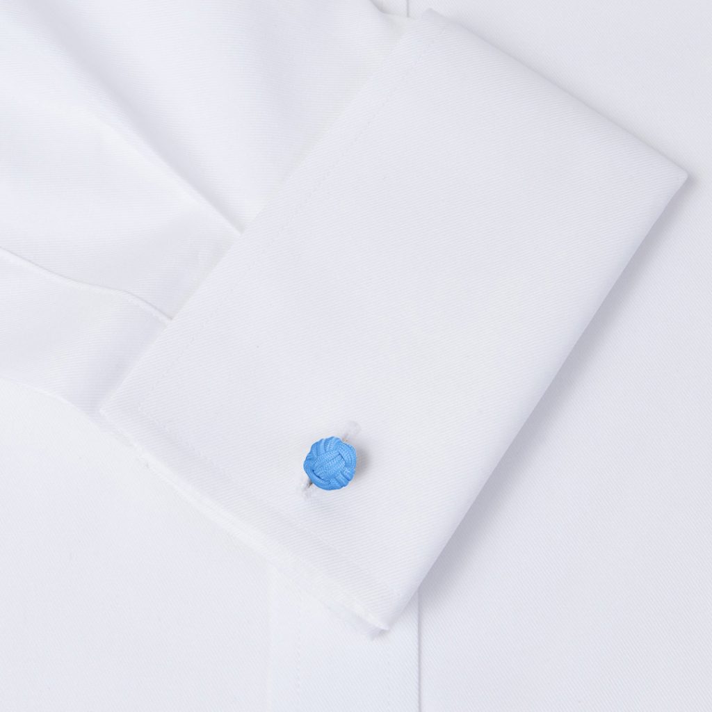 gemelos de pasamanería elasticos forma de bola en color azul