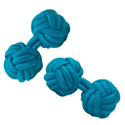 Gemelos Pasamanería Bola Color Azul Bondi