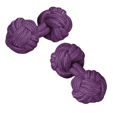 Gemelos de Pasamanería Bola Color Berenjena