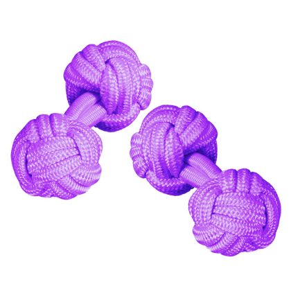 Gemelos Pasamaneria Bola Color Malva