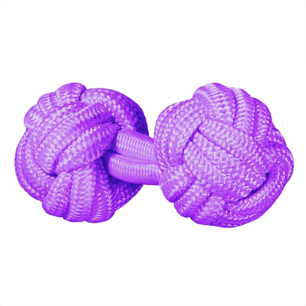 gemelos de pasamanería elasticos forma de bola en color malva