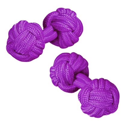 Gemelos Pasamanería Bola Color Morado