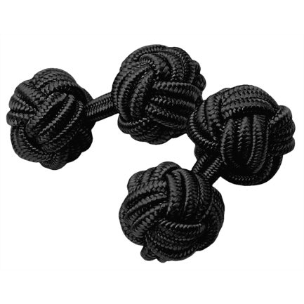 Gemelos de Pasamanería Bola Color Negro