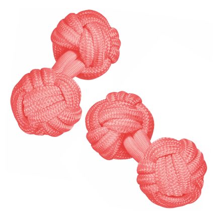 Gemelos Pasamanería Bola Color Rojo Coral