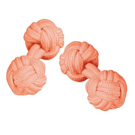 Gemelos Pasamanería Bola Color Salmon