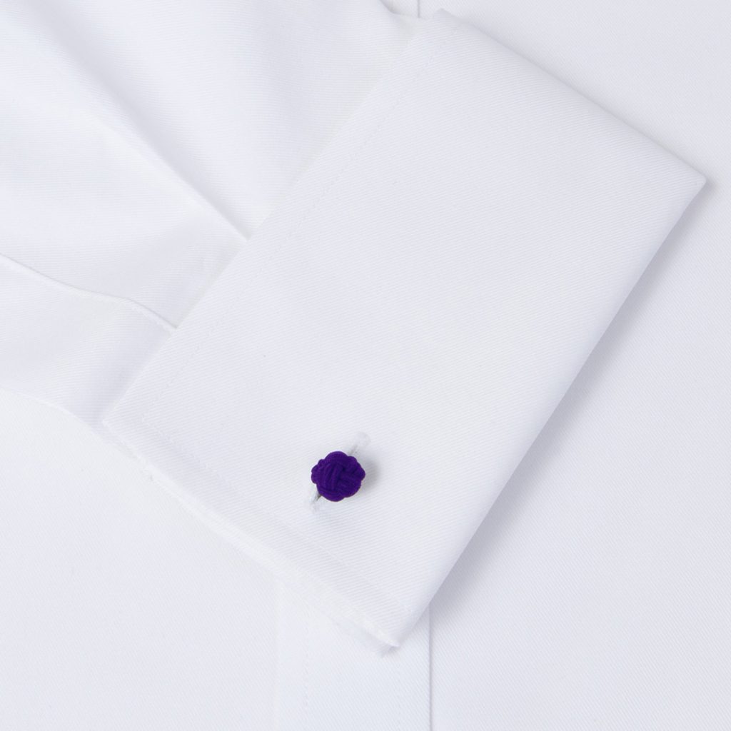 gemelos de pasamanería elasticos forma de bola en color violeta
