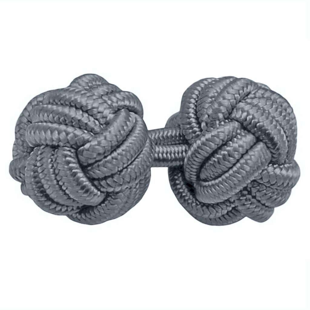 gemelos de pasamanería elasticos forma de bola en color gris