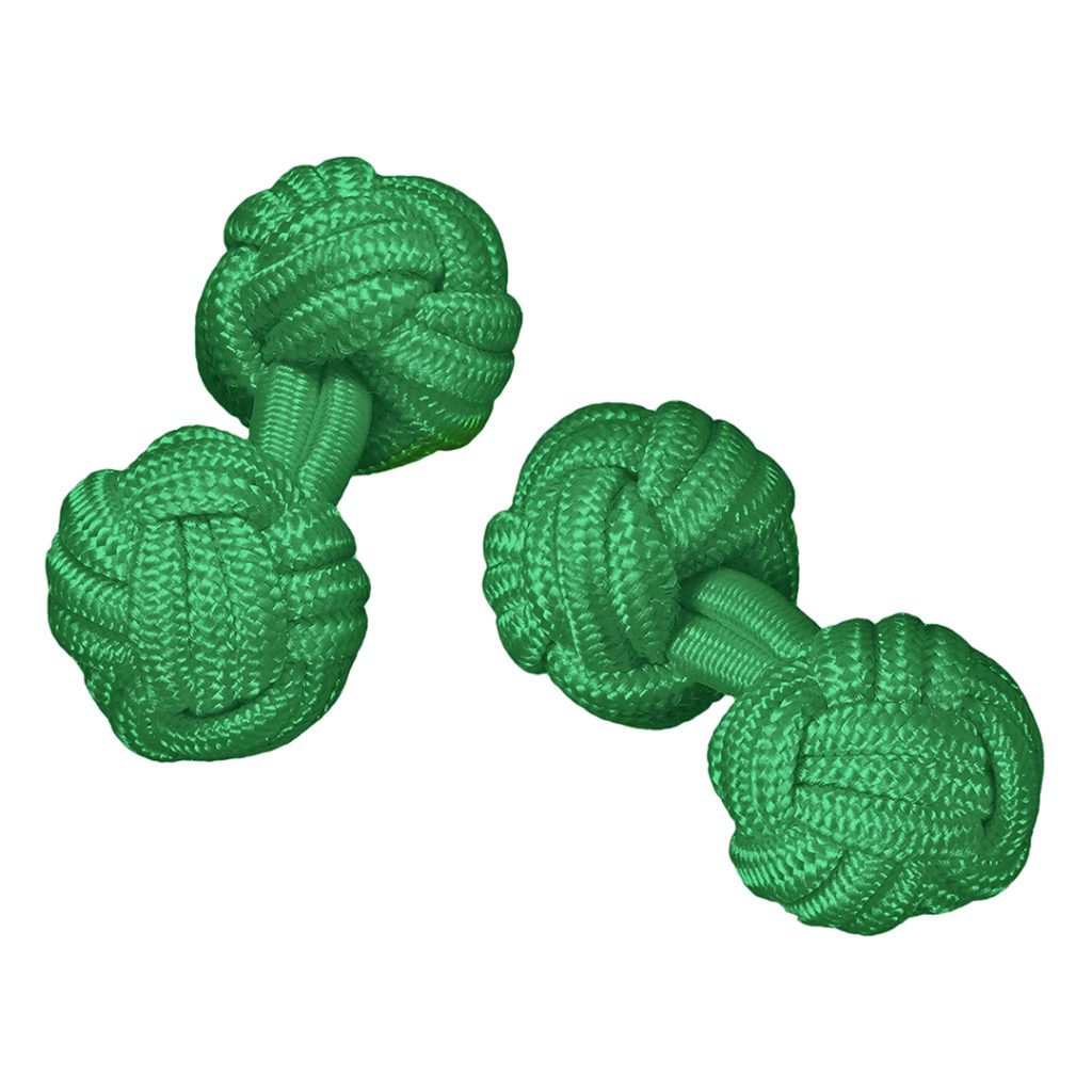 Gemelos Pasamanería Bola Color Verde