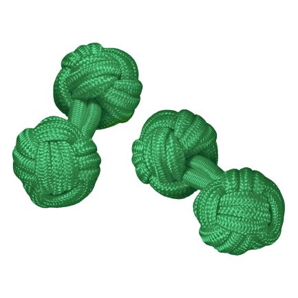 Gemelos Pasamanería Bola Color Verde