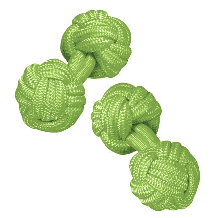 Gemelos Pasamanería Bola Color Verde Kiwi