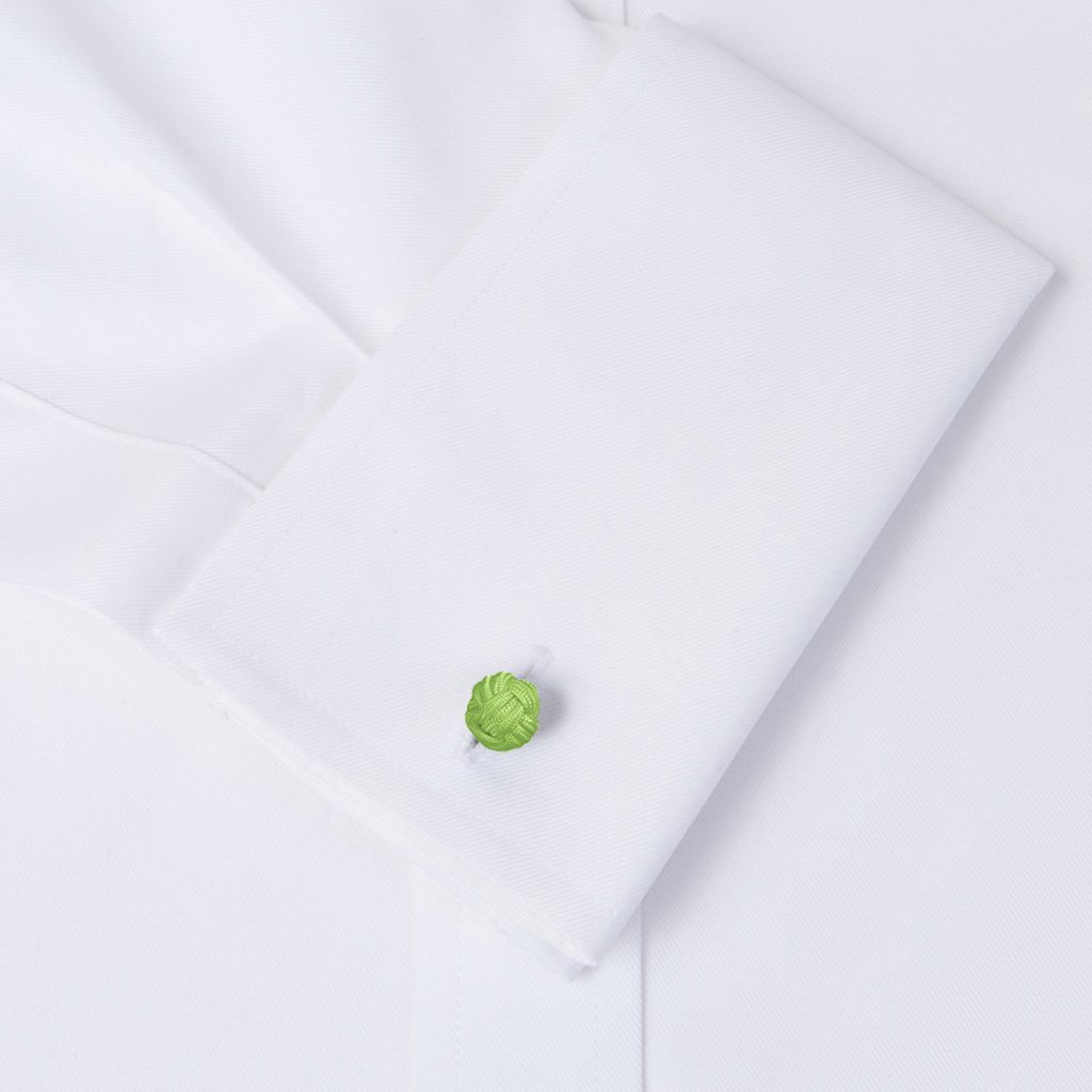gemelos de pasamanería elasticos forma de bola en color verde kiwi