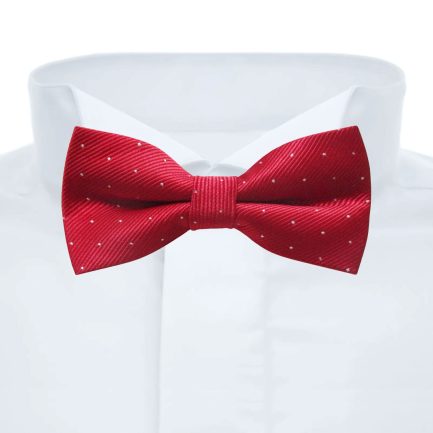 Pajarita Seda Artificial Granate Microtopos Plata