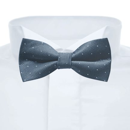 Pajarita Seda Artificial Gris Marengo Microtopos Plata