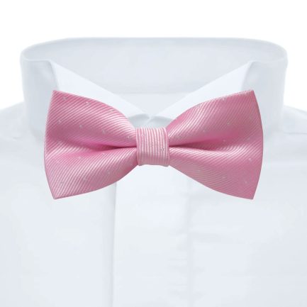 Pajarita Seda Artificial Rosa Microtopos Plata