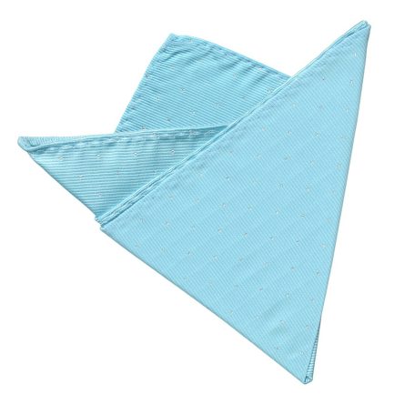 Pañuelo de Bolsillo Color Azul Celeste con Microtopos en Plata
