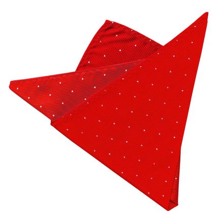 Pañuelo de Bolsillo Color Rojo con Microtopos en Plata
