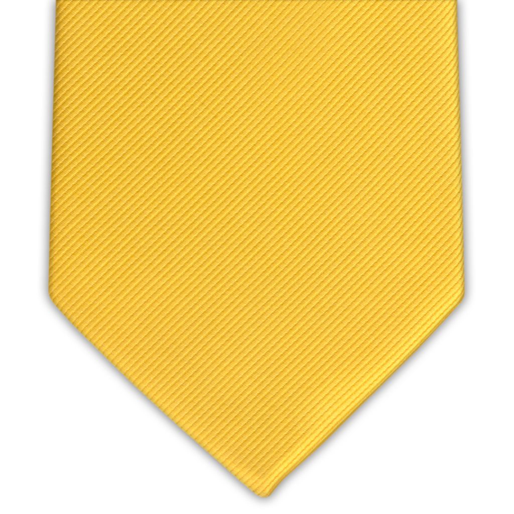 Corbata Seda Color Liso Amarilla