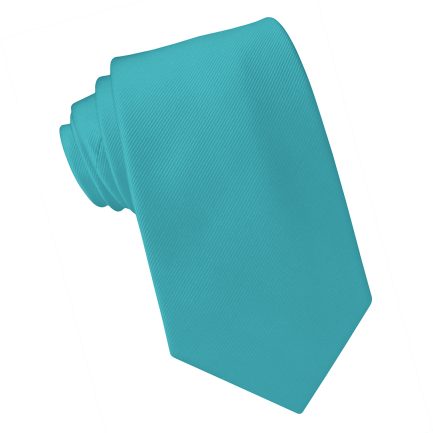 Corbata Seda Color Liso Turquesa