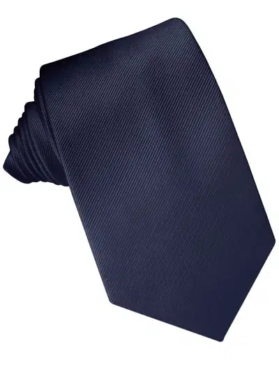 Corbata de seda azul marino