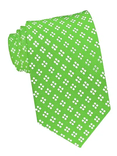 Corbata de seda verde oliva